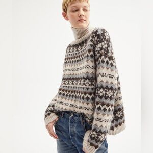 Nili Lotan Catalina Fair Isle Alpaca-blend Sweater